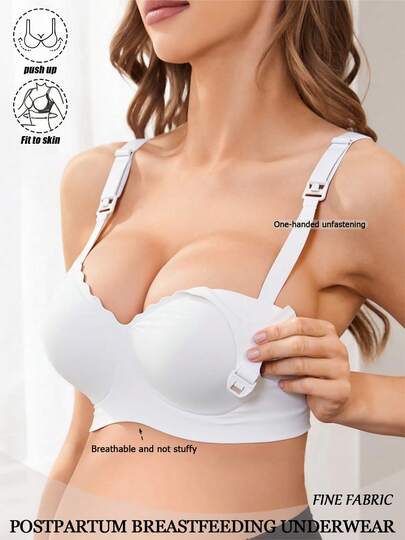 Sujetador de lactancia para amamantar, sujetador de maternidad con cierre frontal, levantamiento y soporte, previene el descolgamiento, adecuado para el embarazo y el posparto