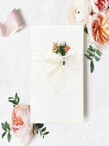 5/10pcs Beautiful Floral Invitations, Bridal Party Birthday, Wedding, Engagement, Bridal Shower, Anniversary, Birthday Party, Housewarming Party, Retirement Party, Graduation Party - Multicolor - View 4