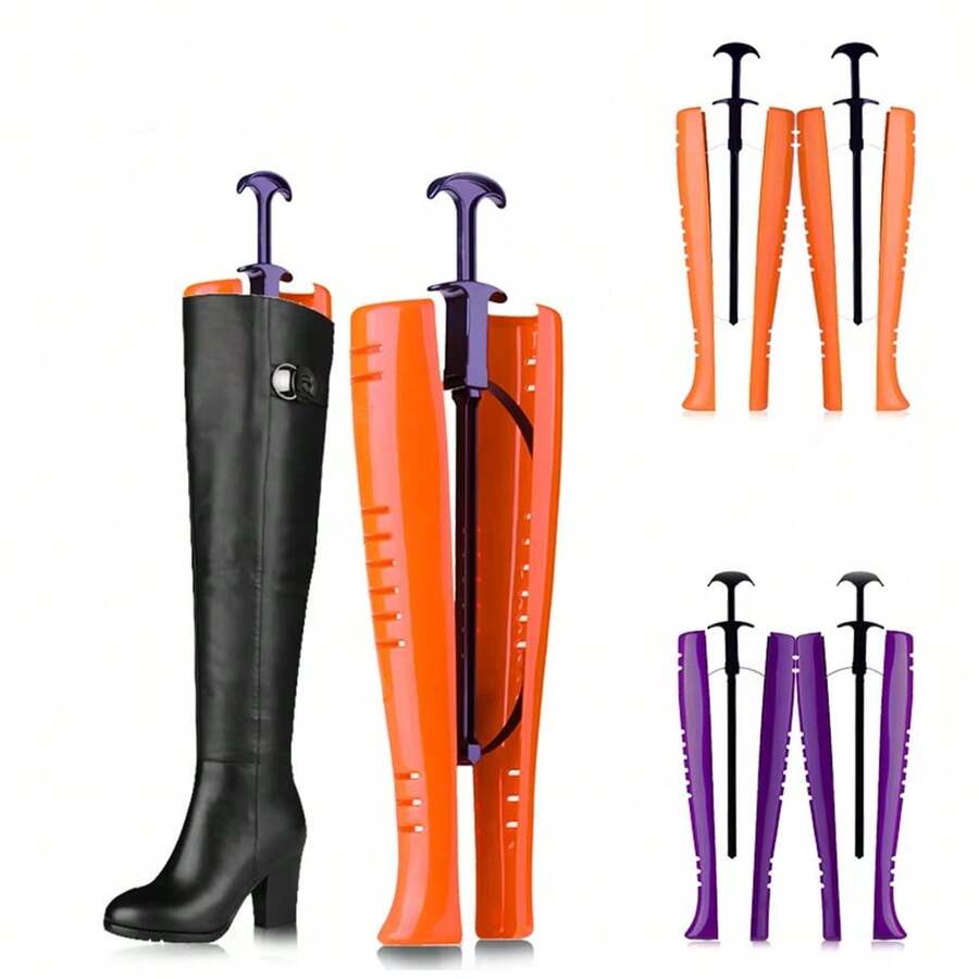 1pc/2pcs/4pcs Adjustable Elastic Boot Shaper, Boot Stretcher, Shoe Holder, Suitable For Mid-Calf & Knee-High Boots, Snow Boots, Leather Boots, Multi-Color Options - Multicolor - View 1