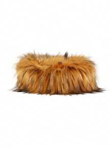 This Winter-Style Faux-Fur Bucket Hat Is Warm And Comfortable, Featuring A Hollow, Plush Headband Suitable For Both Men And Women. The Soft, Fluffy Russian-Style Hat, Made Of Soft, Fluffy Faux-Fur Material, Provides A Warm And Comfortable Experience. A Cute Rainbow-Colored Women's Bucket Hat, Perfect For Cold Weather Like Christmas. - Khaki - View 13