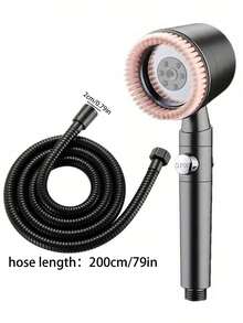 3 قطع/مجموعة رأس دش يدوي ذو ضغط عالي ب- 5 أوضاع. رأس دش دائري حديث بضغط مرتفع وتدليك. 5 أوضاع رش و تصميم موفر للمياه. مع زر إيقاف بلمسة واحدة.