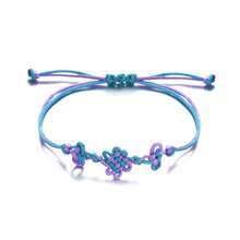 Kopo Witch Hunters Peripheral Rumi Hand Rope DIY Weaving Chinese Knot Bracelet Adjustable Safety Knot Gift - Màu xanh lam - Xem 5