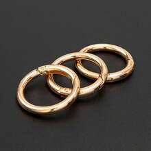 10 piezas de 33mm Anillos en O de resorte de gatillo Ganchos de metal redondos Mosquetones Adecuados para manualidades DIY, llaveros, billeteras y bolsos - Multicolor - Ver 9