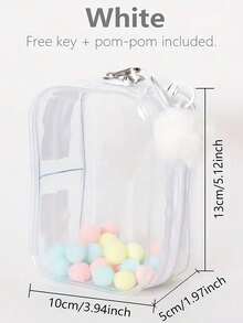 别致的怪物展示收纳袋（仅适用于身高 15 厘米以下的坐姿/娃娃），透明橱柜防尘袋，便携式防水 PVC 收纳袋，带钥匙扣，适用于毛绒娃娃、玩具、电缆，非常适合生日/圣诞节礼物（不包括娃娃），适用于拉布布