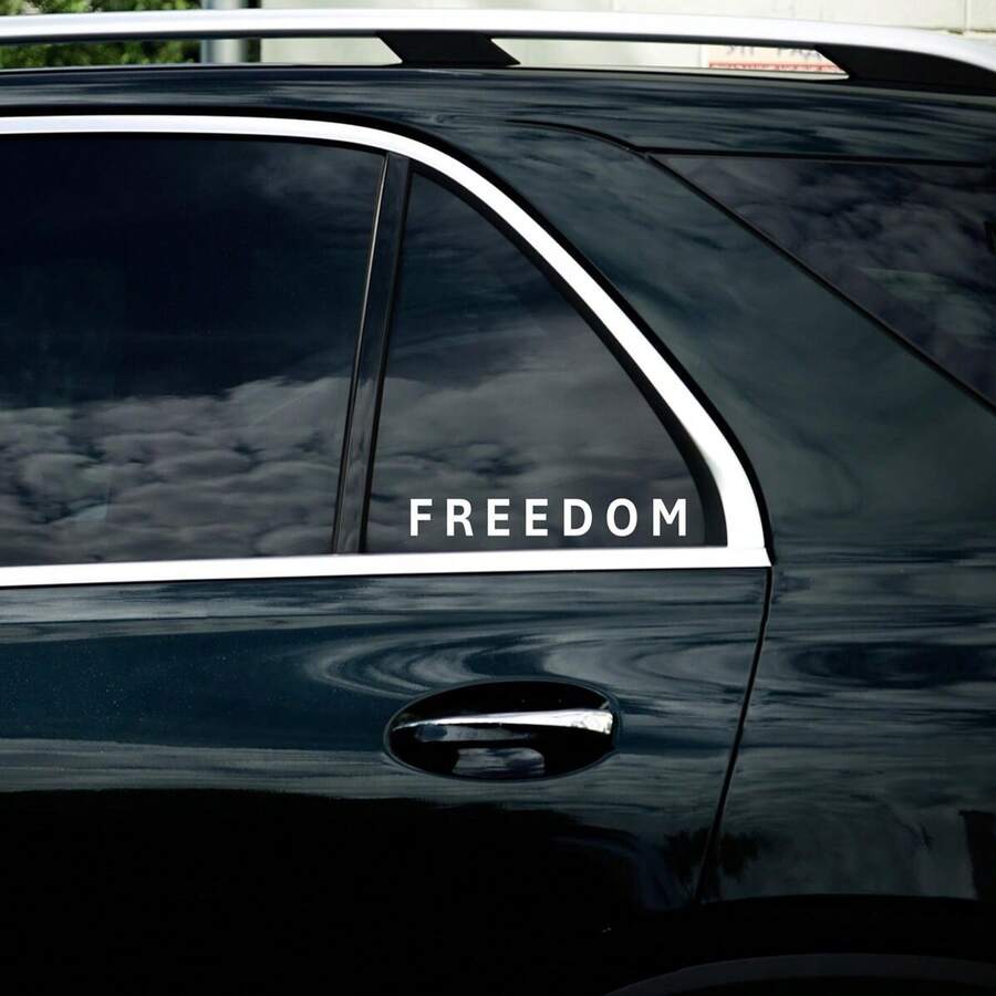 1 pieza Calcomanía de vinilo "Libertad": Pegatina para ventana de coche, portátil - Unitalla - Ver 1