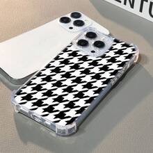 Funda  Regalo: Transparente Ultra Resistente [Esquinas Aire/Patrón de losetas en zigzag] Anti-Amarillamiento-Estilo para Mejores Amigas y Parejas ( 16Pro Max/15/14/13/12/11) - transparente - Ver 4