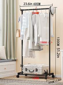 1 Stück Einzel-/Doppelstangen Kleiderständer, platzsparend mit Metallrahmen, geeignet für Schlafzimmer, Balkon, vielseitig zum Trocknen, Lagern und Organisieren von Kleidung, höhenverstellbar, freistehende tragbare Ausführung für kleine Wohnungen, Eingangsbereich, Waschküche, Schrankerweiterung, Geschenk für Hausbesitzer, Studentenwohnheim-Grundausstattung, bereit für Halloween, Thanksgiving, Weihnachten, kompakt faltbar für einfache Lagerung und Transport, modernes minimalistisches Design zur Maximierung des Stauraums und Verbesserung der Organisation. - Verschiedenfarbig - Übersicht 5