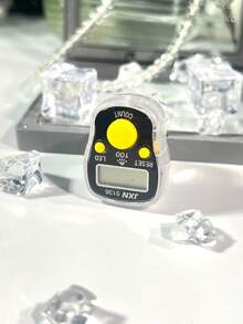 1个便捷电子计数器，带LED灯，透明边缘设计，带闪光灯，百位提醒，教育计数设备，圆形计数器，圣诞节、万圣节、感恩节、游戏礼物 - 彩色 - 查看 5