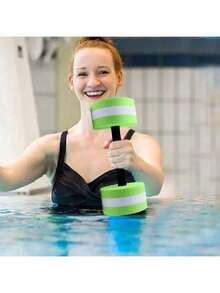 Aquatic Dumbbells Water Weights Aerobic Exercise Foam Dumbbell Pool Fitness Barbells Foam Dumbbells Hand Bars Pool Resistance Exercise(Single Pack) - Multicolor - View 10