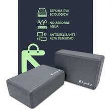 Bloque de yoga Lincky, Ladrillo de pilates ideal para entrenamiento en casa y Gym. Colores Rosa, Negro, Gris y Azul - Gris Claro - Ver 3