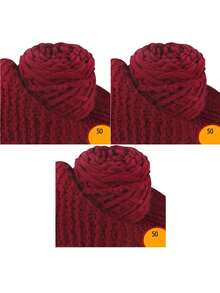 1/3pcs Chunky Chenille Yarn For Knitting, 1 Ply Jumbo Ice Yarn Bulk 100g Skeins, Soft DIY Crochet Thread For Blankets, Slippers, Hats, Scarves Handmade Craft Supplies Christmas Gift - Multicolor - View 46