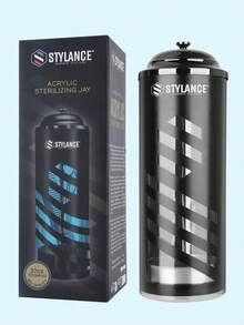 1094毫升/37盎司大容量亚克力防碎UV印刷美发沙龙消毒杯 - 黑色 - 查看 1