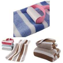 Coral Fleece Bath Towel Set - 35x75cm Absorbent Polyester Face Body Towels 200 - 300gsm, Pink, Blue, Towel35 * 75cm - Morado + Toalla[35*75cm] - Ver 1