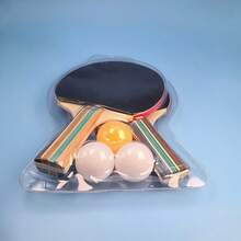 2 Rackets & 3 Balls Table Tennis Racket Set, Training & Competition Use, Durable Double-Sided Rubber Grip, Forehand & Backhand Strokes, Professional Table Tennis Racket Set For Athletes - A - View 3