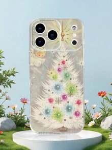 Funda para teléfono navideño Funda para teléfono 17 Pro Max Angel Lighting Tree Dreamy Festival Style Phone Transparente, Compatible con 17/16/15/14/13/12/11/XS, Compatible con A16/A25/A35/A54/A73, Compatible con S24/S23Plus/S22Ultra, Impermeable, Resistente a los Golpes y a los arañazos - transparente - Ver 9