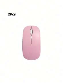 Wireless Bluetooth Mouse, Suitable For Laptop/PC/IPad/Tablet, Battery Powered, Silent, Simple Business Design, Suitable For Men & Women, Office Use - Baby Pink - View 10