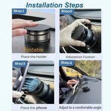 1pc Magnetic Phone Holder, Foldable Multi-Angle Rotatable Car Phone Mount, Adjustable Height Rotating Car Phone Holder, Magnetic Car Navigation Phone Bracket