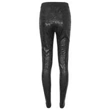 1 chiếc quần skinny phối ren kiểu Gothic, gợi cảm, phong cách tối màu, thích hợp mặc hàng ngày cho mùa Thu/Đông. - màu đen - Xem 3