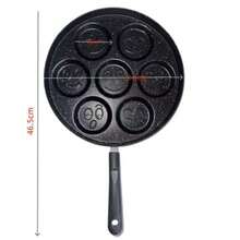 Smiling Face Pancake Pan, 10.5-Inch Diameter, Aluminum Non-Stick Pancake Pan With A Smiling Face Design, Featuring Heat-Resistant Handles, DIY Pan - Multicolor - View 2