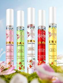 Set de 5 piezas de 10ml de Spray de Fragancia de Flores - Aroma Natural Duradero y Fresco, Ambientador Portátil para Fiestas y Ocasiones, Regalo de Cumpleaños Perfecto para tu Mejor Amiga - Diversas fragancias florales - Ver 2