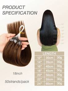 Extensions de cheveux humains - Dark Brown - Voir 5