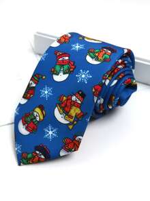 1 Stück handgemachte Schneemann Krawatte, geeignet für Party, Geschenk, Freizeitbekleidung - Verschiedenfarbig - Übersicht 3