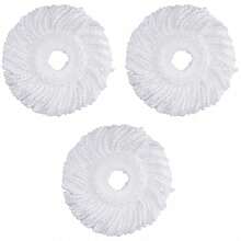 3 Pack Mop Heads Replacements For Easy Wrin Spin System, Microfiber Refills, Easy Cleaning Mop Repalce Head (White) - trắng - Xem 1