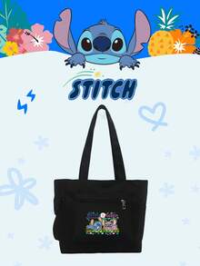 Disney 1个装针织图案手提袋，大容量斜挎包，可爱卡通印花单肩包，多功能秋冬大容量包——女士/女孩/学生的理想之选，完美适用于秋冬季/外出/购物 - 彩色 - 查看 13