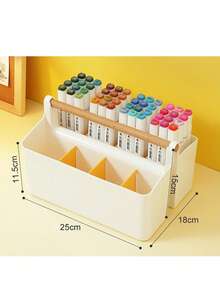 Portable Craft & Makeup Organizer Bin – Large, Adjustable Storage Caddy With Handle, Ideal For Art Supplies, Desk Organization, And More