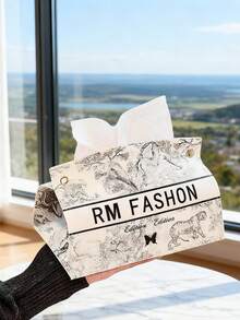 复古风格皮革纸巾盒，复古家居/车载纸巾架，创意奢华家居装饰 - 彩色 - 查看 3