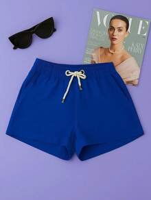 Striped Knot Cord Knitted Holiday Beach - Royal Blue - View 3