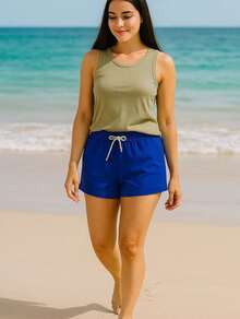Striped Knot Cord Knitted Holiday Beach - Royal Blue - View 2