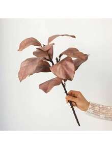 1Set Artificial Magnolia Branch, Home Potted Decor, HotelDecoration & Display Window Accents, Artificial GreeneryValentine's Day, Gift - Multicolor - View 5