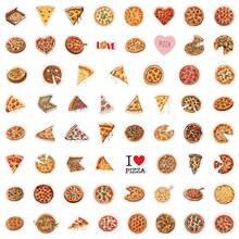 Conjunto de 62 adesivos de pizza, ideais para festas e eventos, jogos para adultos, artesanato escolar, lembrancinhas e presentes. Perfeitos para decorar copos, brinquedos, janelas, carros, laptops, garrafas de água, celulares, skates e malas. - Multicolorido - Ver 3