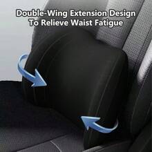 Lumbar Support Pillow For Car Seat Memory Foam Lower Back Support Cushion For Car Home Office Chair Driving Traveli...