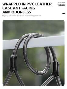 WEST BIKING Cadenas de vélo portable à double tête avec câble en acier et serrure à code 2-en-1 pour vélos et scooters - Noir - Voir 6