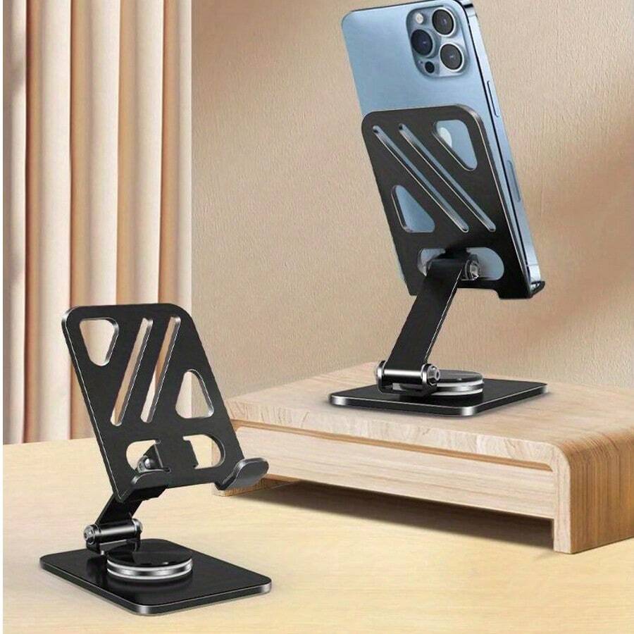 New Rotating Metal Phone Stand Multifunctional Desktop Lazy Portable Foldable Anti-Slip Tablet Stand Gift
