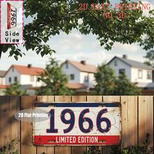 2D Flat, 1pc Vintage "1966" Metal Aluminum Sign - 11. 8"X5. 9" Rustic Wall Decor For Bars, Garages, For Man Caves, Cafes, Living Rooms & Gardens - Durable, No Electricity Needed, Perfect Birthday Or Holiday Gift, Metal Wall Art Decor, Bar Decoration, Distressed Finish, 2D Flat - A - View 6