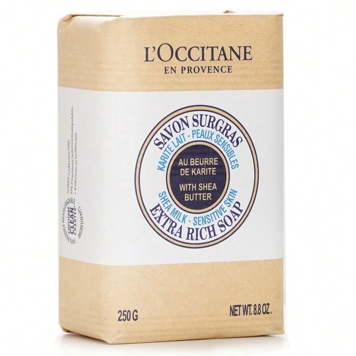 L'Occitane Shea Butter Extra Rich Soap - Shea Milk (For Sensitive Skin) 250g/8.8oz - Trong sáng - Xem 1