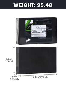 Bamboo Charcoal Handmade Soap, Deep Cleansing & Oil-Control Brighten Skin 100g - 彩色 - 查看 9