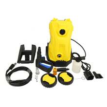 Hidrolavadora Eléctrica, 1800 W 110 bar, Versátil para Coches Patios Muebles Ideal para Hogar Talleres y Jardín, con Pistola y Manguera - Amarillo - Ver 10