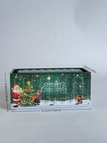 Mini cutie metalică de 11 cm, cadou de Crăciun pentru studenți, decorațiune de sărbători, recipient de depozitare - Verde inchis - Vizualizare 5