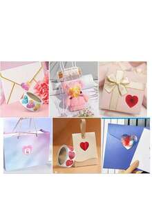 1 Inch Heart Stickers, Round Foil Shiny Hearts, Self-Adhesive Decorative Stickers, Suitable For Envelope Sealing, Birthday, Wedding, Valentine's Day And Event Decoration, Birthday Party - Multicolor - View 6