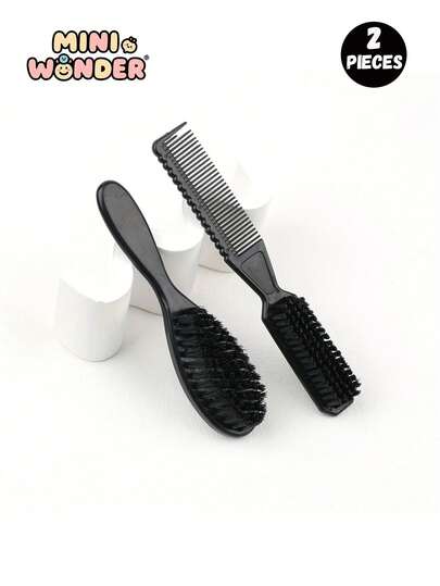 Set de 2 peines multifuncionales de doble cara para viajes, kit de herramientas y accesorios de peinado, adecuado para estilistas y regalo ideal para niños