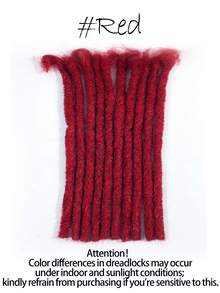 0.6cm Width 10 Strands Human Hair Loc Extensions 2~3 Packs A Full Head Dreadlock Extensions Fully Handmade For Men Women Kids Real Unprocessed Human Hair Natural Black Ombre Bleach Blonde 613 Natural Black Mix With Bluish Grey And Red Dreadlock - Multicolor - View 6