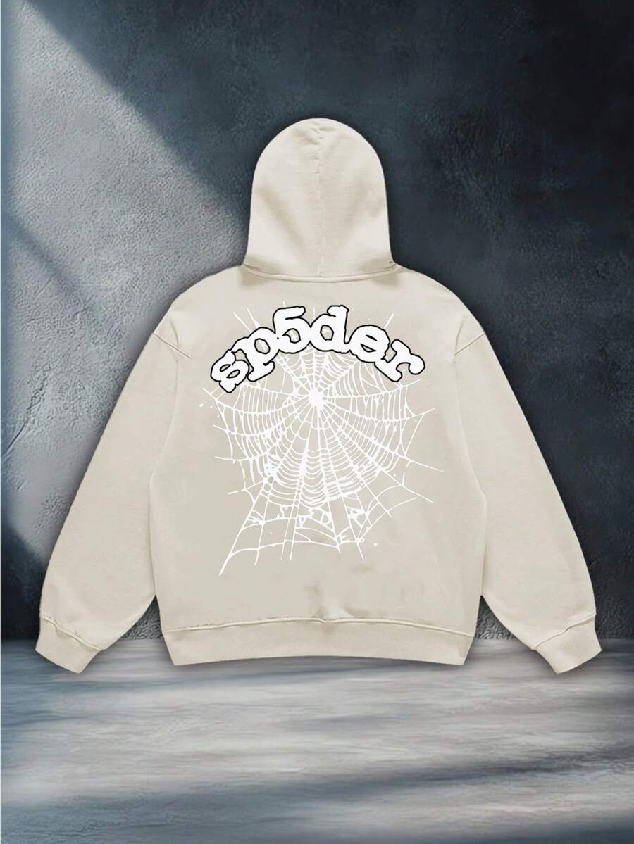 Spider Web Men's Hoodies Text Print Graphic Hoodies Streetwear Style Fashion Fall & Winter Casual Pullover Unisex Cozy And Perfect For Travel Or Daily Wear - Mơ 7 - Xem 1