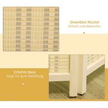 HOMCOM Paravent 4 Pieces 180 X 180 Cm Room Divider Partition Wall Made Of Bamboo, Foldable Privacy Screen Room Divider For Living Room Natural On Site - 1 - View 4