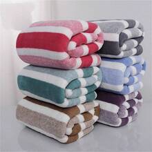 Coral Fleece Bath Towel Set - 35x75cm Absorbent Polyester Face Body Towels 200 - 300gsm, Pink, Blue, Towel35 * 75cm - Morado + Toalla[35*75cm] - Ver 5