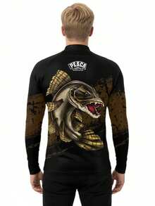 Camisa de Pesca, Camiseta, Blusa Traíra Trairão, Masculino e Feminino, Proteção Solar UV50 - Marrom - Visão 3