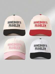 1pc Unisex Color-Blocked Letter Embroidered Baseball Cap Adjustable Design, Lightweight And Comfortable To Wear. Ideal For Hiking, Mountaineering, Travel, And Outdoor Sports. Unisex Casual Streetwear Fashion Cap. - Multicolor - View 11